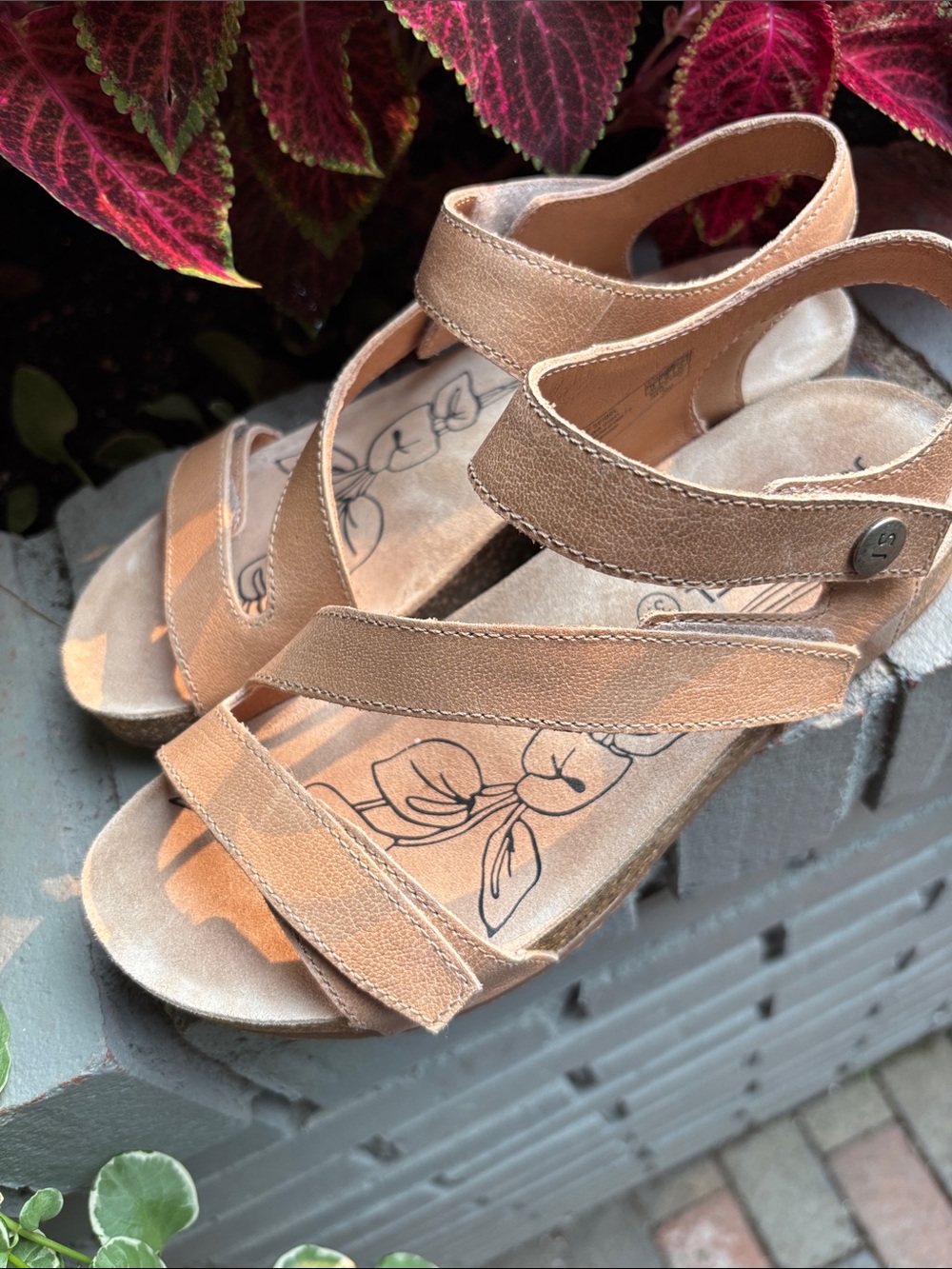 Josef Seibel Tonga 25 Leather Sandals Contoured Cork Adjustable Straps 78519 - Picture 5 of 12